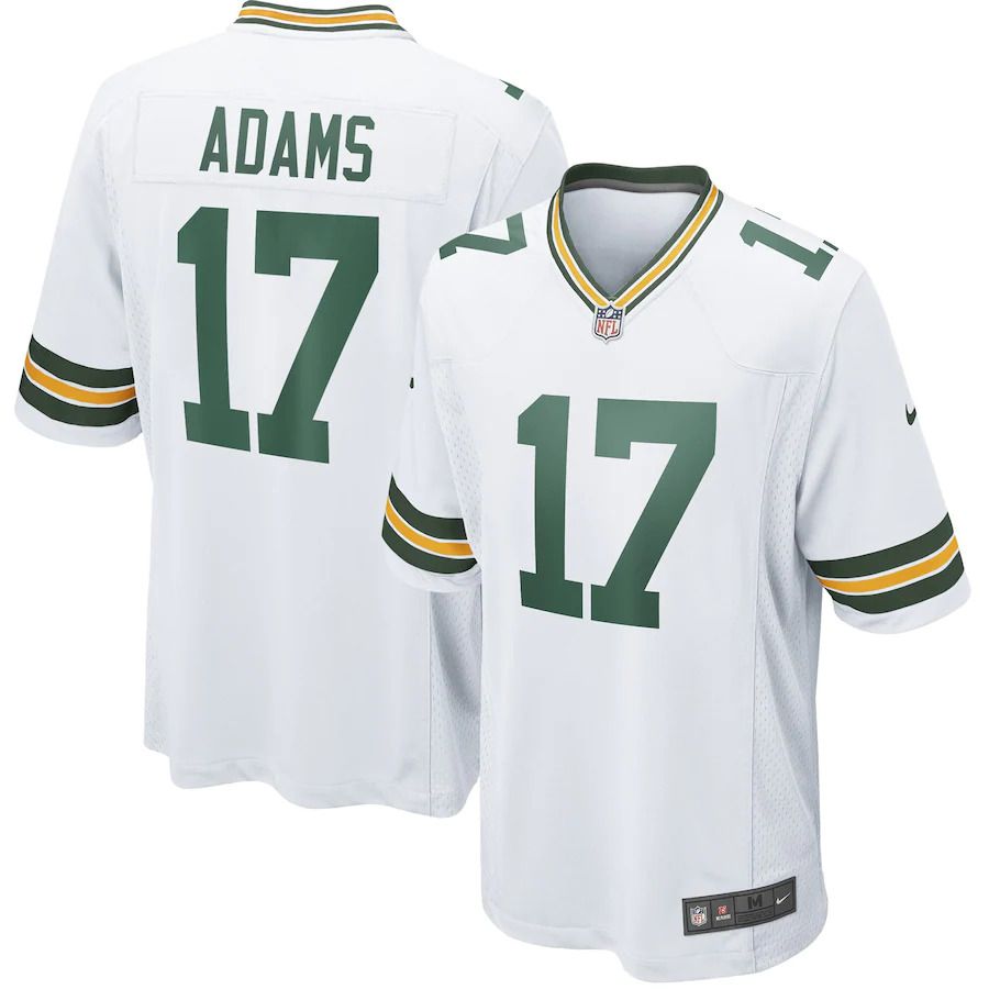 Men Green Bay Packers #17 Davante Adams Nike White Game Team NFL Jersey